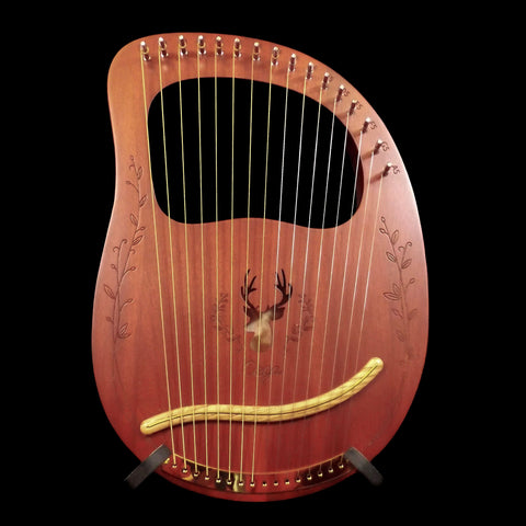 Large Brown Lyre - 16 String