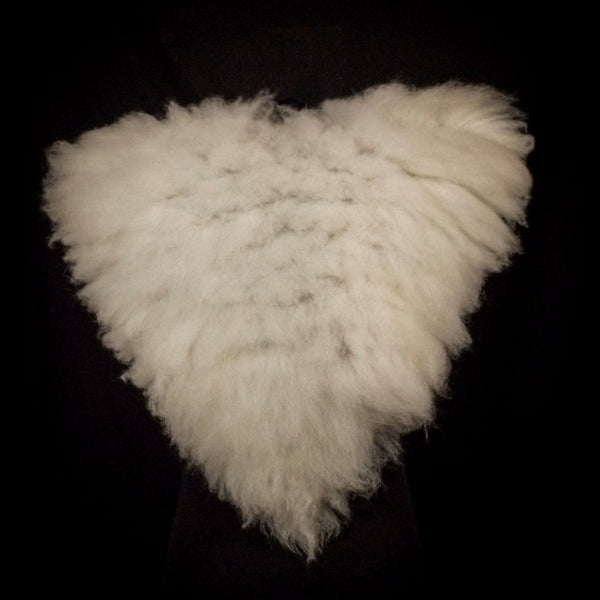 Natural Cream Sheepskin Mantle - Brass & Copper Buckle