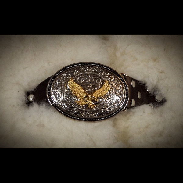 Natural Cream Sheepskin Mantle - Eagle Buckle