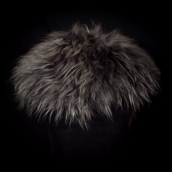 Pewter Grey Icelandic Sheepskin Mantle - Wolf Moon Buckle