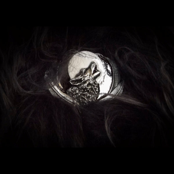 Pewter Grey Icelandic Sheepskin Mantle - Wolf Moon Buckle