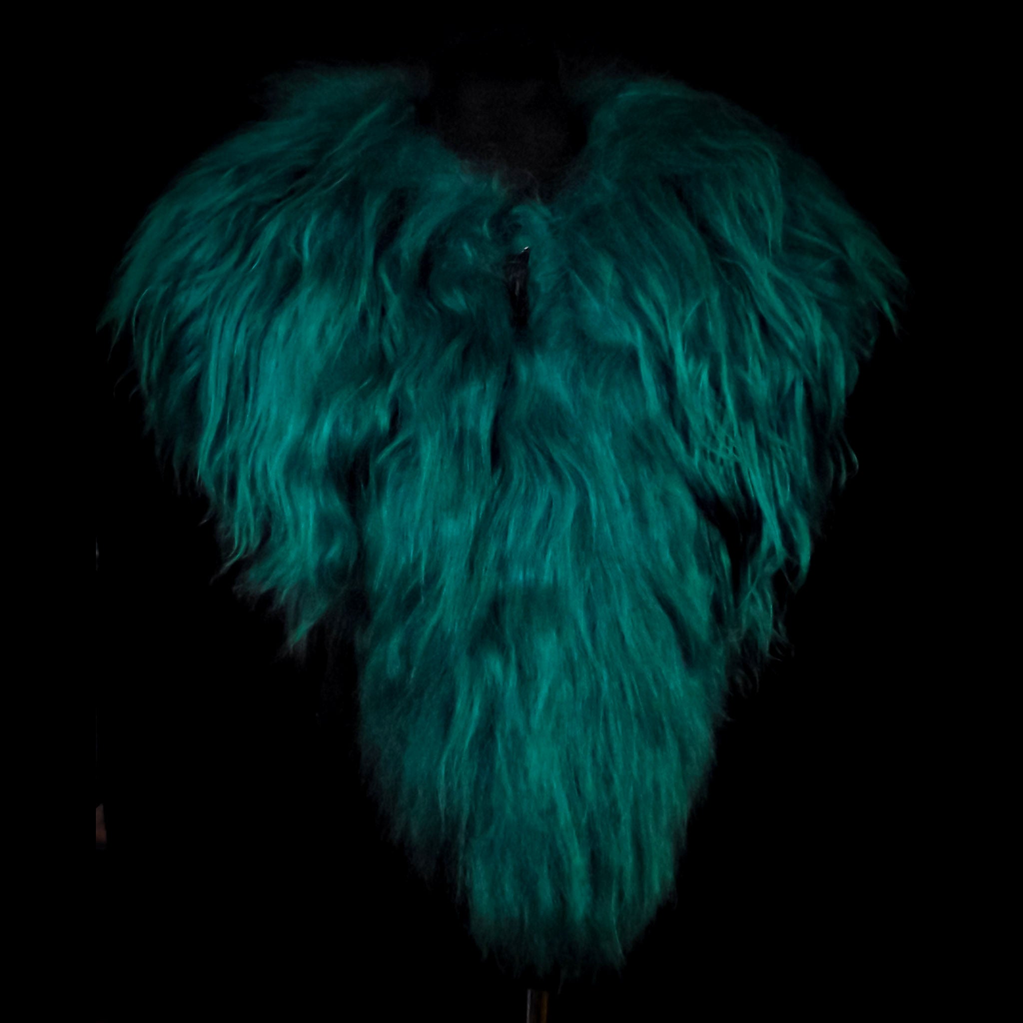 Teal Icelandic Sheepskin Mantle