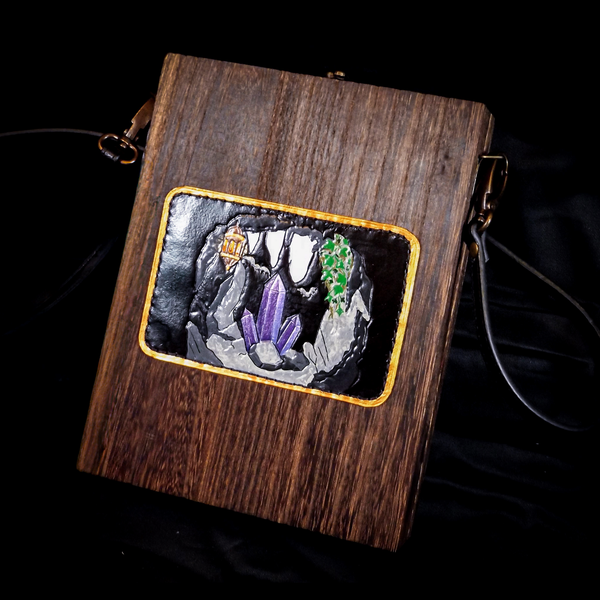 Crystal Cave Messenger Box Bag with Notebook and Stationary