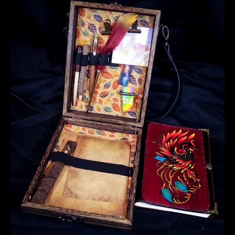 Phoenix Messenger Box Bag with Notebook and Stationary