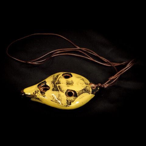 Small Ocarina on Neck Cord - Yellow