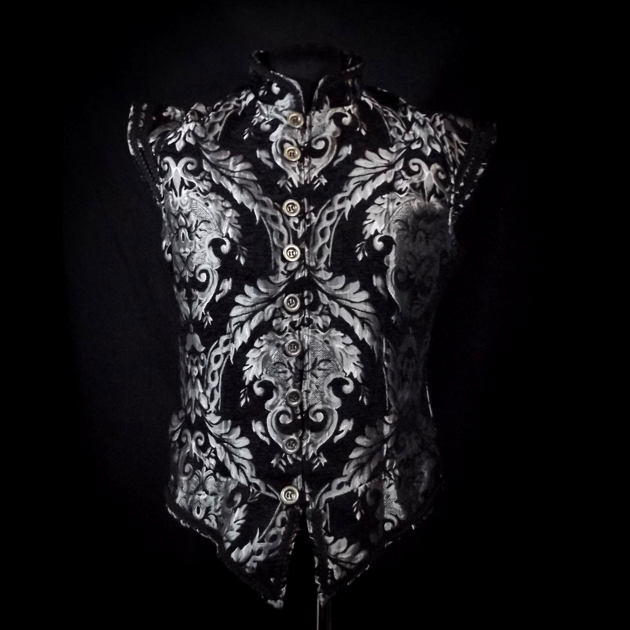 Black and Silver Singlet - Fantasy Vest