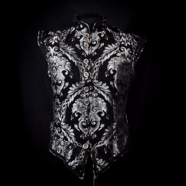 Black and Silver Singlet - Fantasy Vest