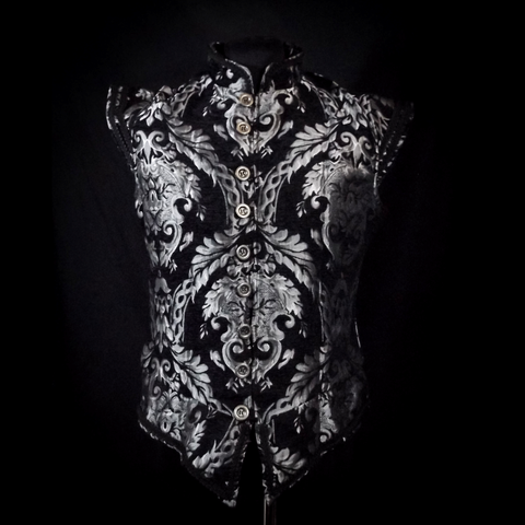 Black and Silver Singlet - Fantasy Vest