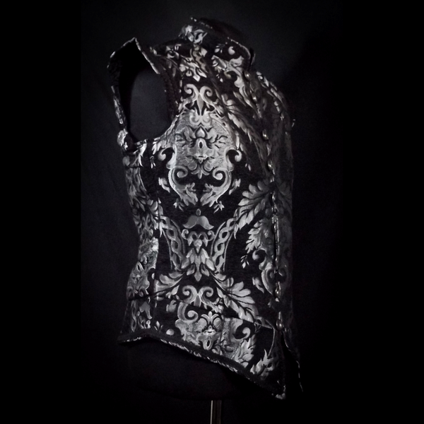 Black and Silver Singlet - Fantasy Vest