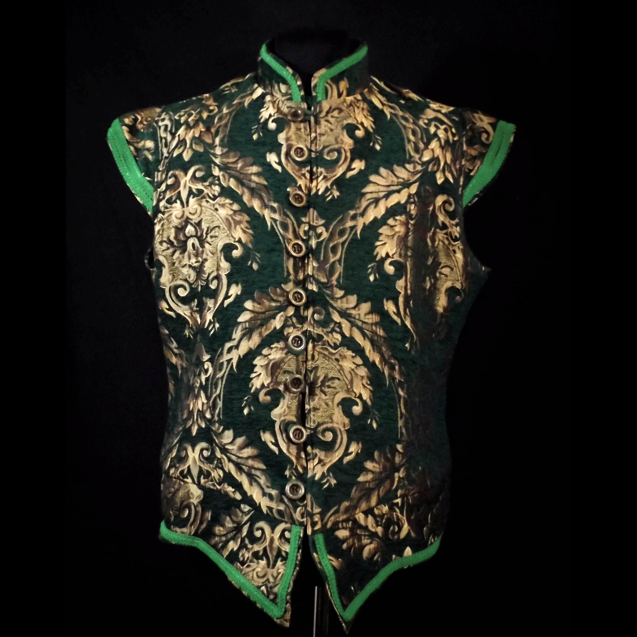 Green and Gold Singlet - Fantasy Vest