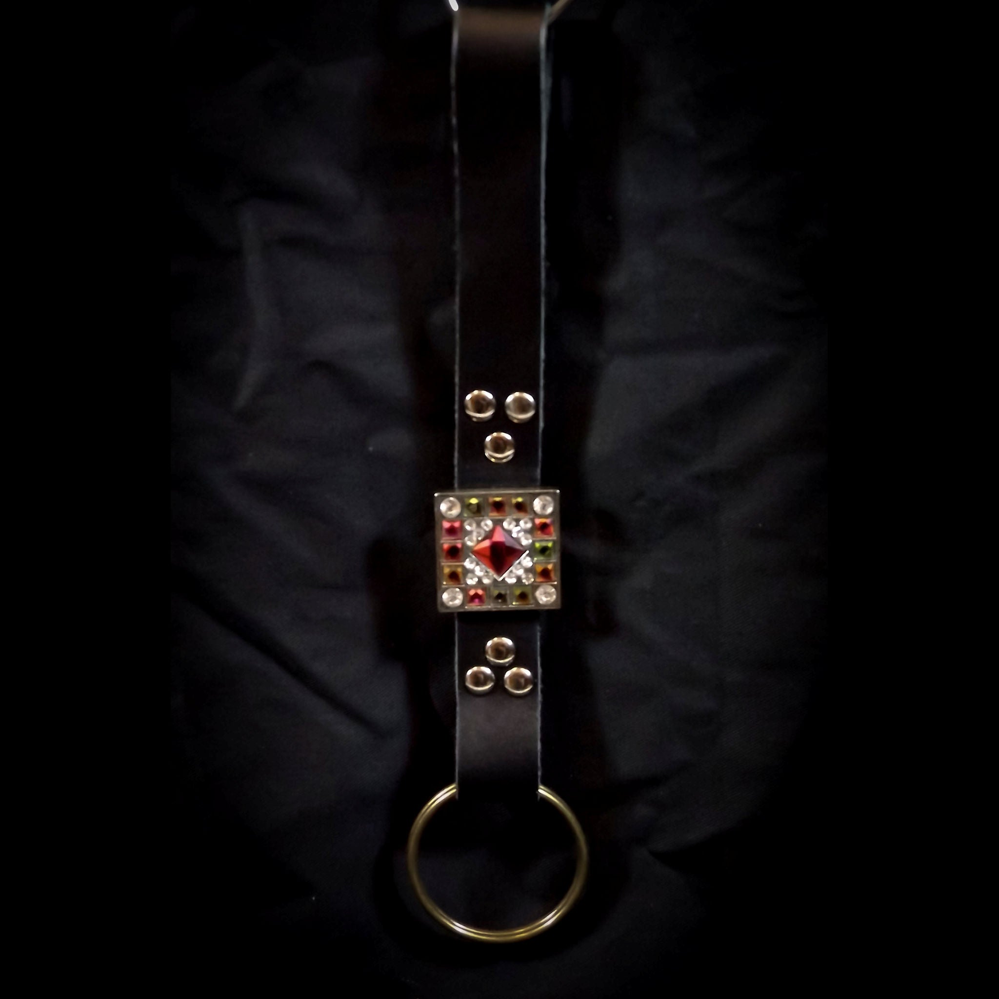 Double Ring Leather Skirt Hitch - Sparkly Colour Change Decoration