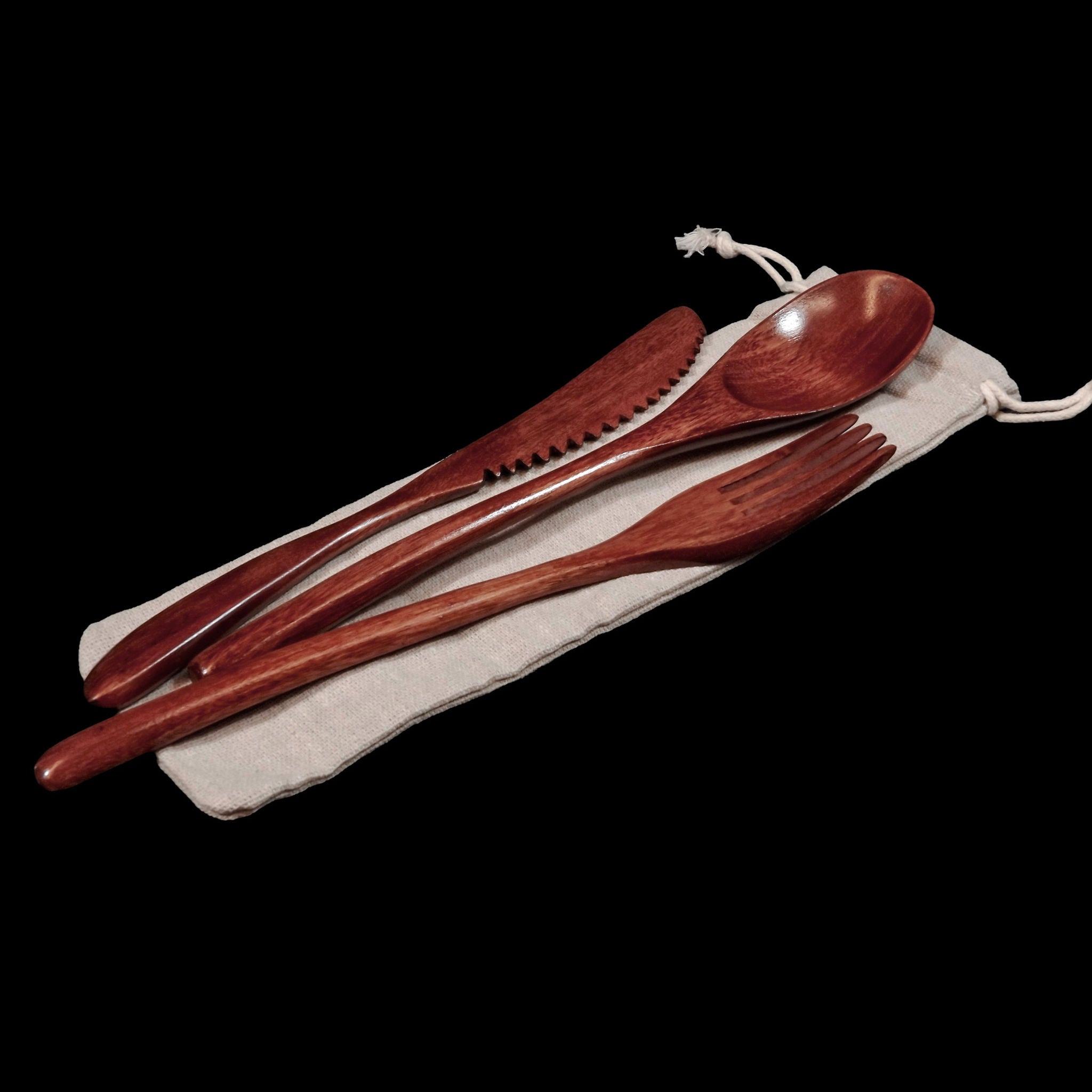 Reusable Wooden Cutlery Set